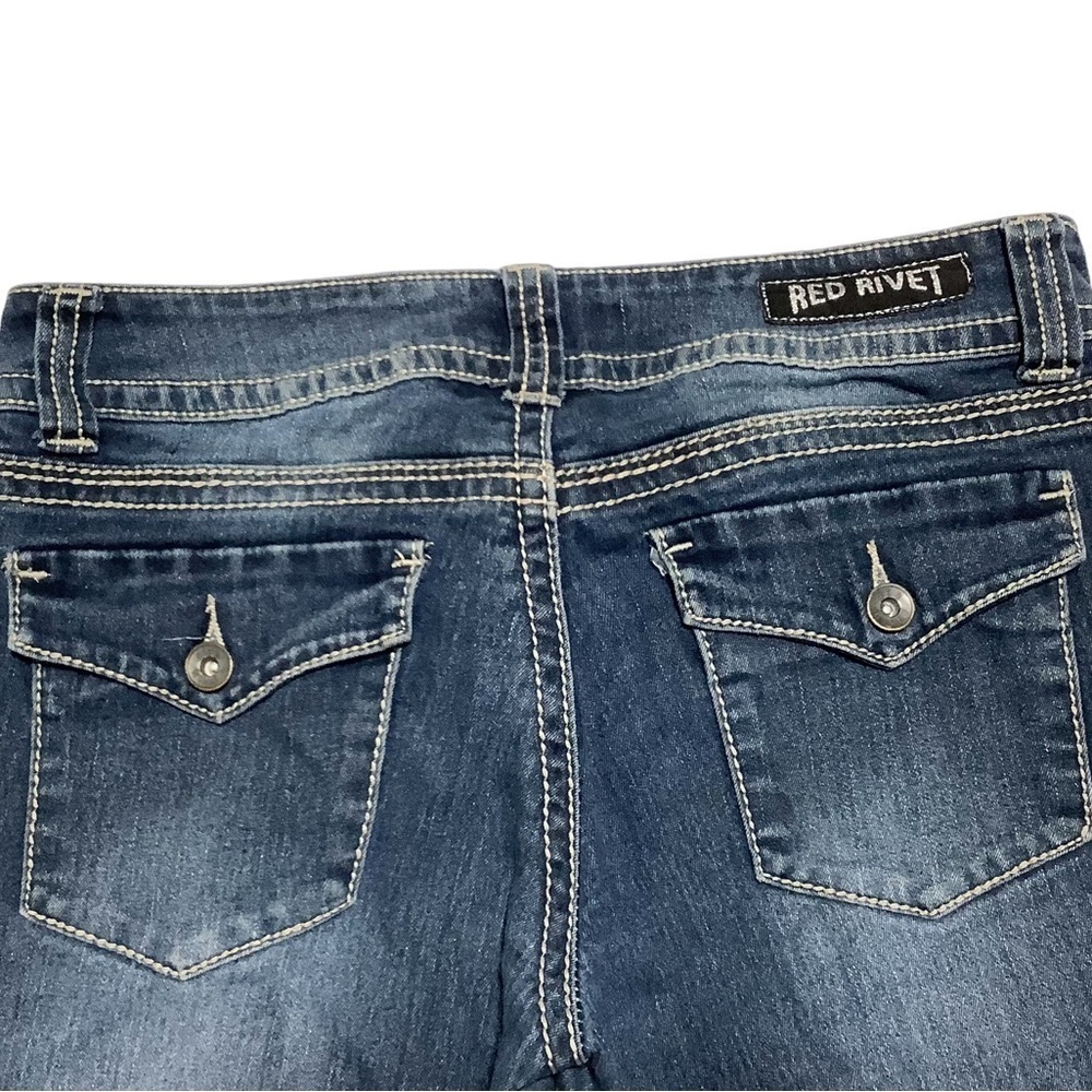 RED RIVET‎ Low Rise Bootcut Jeans - Size 7 - Picture 5 of 9